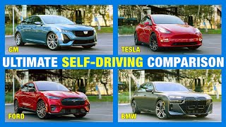 Almost SelfDriving Car Comparison Test Tesla vs BMW vs Ford vs GM  HandsFree Driving Test [upl. by Valeria46]