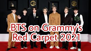 BTS on Grammy Red Carpet 2021 [upl. by Blake]