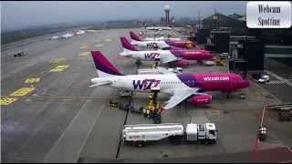 TIMELAPSE Gdansk Lech Walesa Airport WIZZAIR GDNEPGD 08112014 WEBCAM SPOTTING [upl. by Budge]