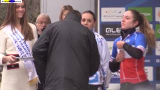 Cyclocross Besançon 2019  le podium Amandine Fouquenet Léa Curinier et Lauriane Durrafourg [upl. by Nam666]