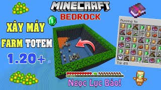 Cách Xây Máy Farm TOTEM NGỌC LỤC BẢO amp KINH NGHIỆM Trong Minecraft Pe 120 [upl. by Dilaw]