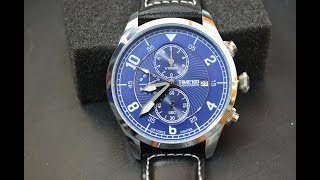 Time100 Orologio aviazione militare Al Quarzo con quadrante blu [upl. by Tammy144]