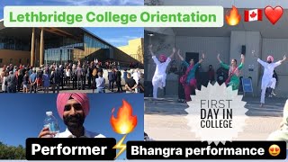 Lethbridge College Orientation 🔥🇨🇦 International Students Student life🇨🇦 Bhangra Performance [upl. by Lrem]