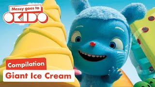 GIANT Ice Cream🍦 Compilation 🎥 Messy Goes To OKIDO  Cartoons For Kids [upl. by Serene]