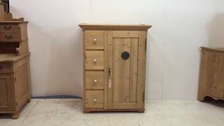 Old Pine Kitchen Larder Cupboard with 4 Drawers  Pinefinders Old Pine Furniture Warehouse [upl. by Lechar170]