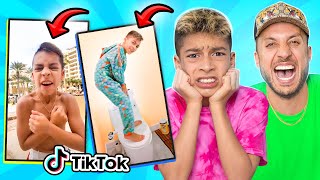 DAD Reacts to 11 Year old Sons CRINGE TIKTOKS 😂 [upl. by Laurette]