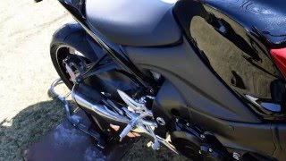 GSXS1000 2016 Arrow headers with stock slip on Exhaust sound [upl. by Salome]