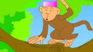 The Cap Seller and The Monkeys  Kids English Animation  Moral Story [upl. by Kentiga791]