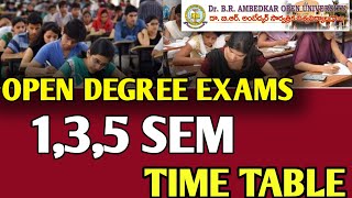 Open degree 135 sem exams 2024 time tabledr braou degree exams latest news [upl. by Jeffry950]