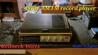 1970s AM FM record player brought back to play another day Redneck Ways [upl. by Rexferd]