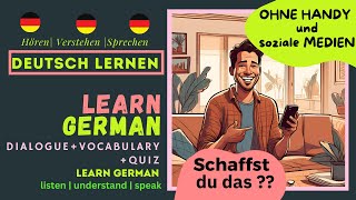 Deutsch lernen GESCHICHTE amp VOKABELN SOZIALE MEDIEN Deutsch durch Hören amp Sprechen Dialog im Alltag [upl. by Anasiul]