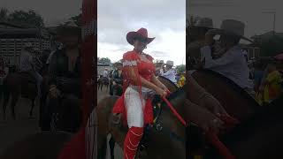 Cabalgata The Most Beautiful Women in Florencia shor shorts horse horses caballos tourism 4k [upl. by Retloc]