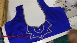 Very Beautiful Blouse Design Stitching With Laceblouse [upl. by Orvie275]