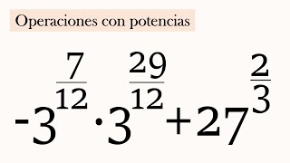 OPERACIONES COMBINADAS CON POTENCIAS Matemáticas Básicas [upl. by Phillane]