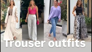 TRENDY TROUSERS OUTFITS 2024 [upl. by Draner]