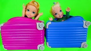 Elsa and Anna toddlers buy suitcases to go on holidays [upl. by Marr890]