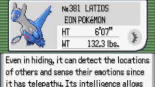 Pokemon Emerald catching LATIOS [upl. by Aihtnamas]