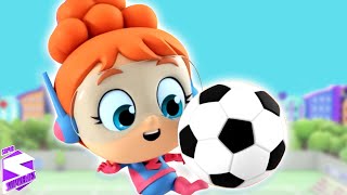 Soccer Song  Fun Football Game and Nursery Rhyme for Children [upl. by Isborne272]