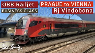 TRIP REPORT  ÖBB Railjet  Prague to Vienna  Rj 257 Vindobona  Business Class [upl. by Ahtabat]