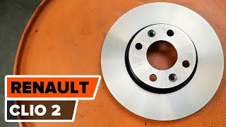 Comment remplacer des disques de frein plaquettes de frein avant sur une RENAULT CLIO 2 TUTORIEL [upl. by Nosae442]