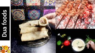 Restaurant Style Beef Tikka Boti RollBeef Paratha RollChatni RecipeRecipe By Dua Foods [upl. by Darwin]