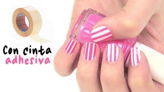 Diseño de uñas con cinta adhesiva [upl. by Aroc]