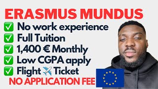 How to Apply for ERASMUS MUNDUS SCHOLARSHIP 2024 [upl. by Gillie]