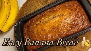 Super Moist Banana Bread No mixer Easy amp Delicious [upl. by Renie]