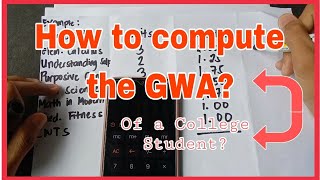 How to Compute GWA of a College Student  Tutorial  Easy [upl. by Eadmund]