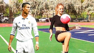 Sogar RONALDO sagt SIE ist besser als ER  Fussball Challenges ⚽️ [upl. by Demodena]