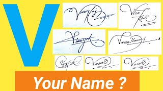 ✔️ V Signature Style  How To Draw Signature Like A Billionaire Alphabet V [upl. by Moshell204]