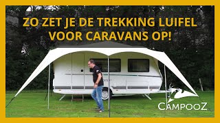 Campooz Trekking luifel snel opzetten  In 10 stappen aan je caravan  Caravanning instructie [upl. by Colby]