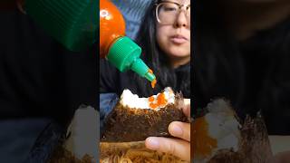 Tuna Mayo Onigiri Rice Ball Mukbang shorts [upl. by Barrada]