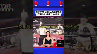 Julio Cesar Chévez vs Maromero Páez a los 11 años boxeo boxing box [upl. by Oremoh364]