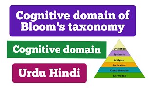 Cognitive domain of Blooms taxonomy in Urdu  Hindi 8611 mariasaleem [upl. by Perrie]