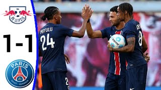 RB Leipzig vs PSG 11 All Goals and Extended Highlights  PreSeason Friendly Match 2024 [upl. by Ecadnak]