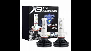 Светодиодные лампы для автомобиля X3 Led Headlight H4 [upl. by Anahsirk]