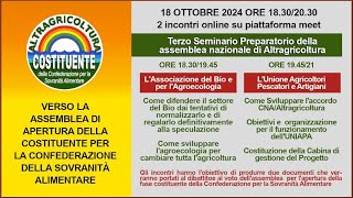 Bio e agroecologia Costituente quali obiettivi e come organizzarci 18102024 [upl. by Arakihc886]