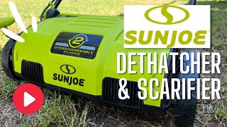 Lawn Dethatching 101  Sun Joe Dethatcher amp Scarifier  Fall Lawn Care [upl. by Keynes642]