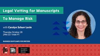 Legal Vetting for Manuscripts to Manage Risk [upl. by Littlejohn]