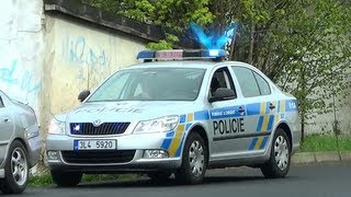 Czech police car at a traffic stop  Policie ČR Česká Lípa [upl. by Rozelle]