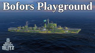 Swedish Destroyer quotSmålandquot Review  World of Warships Blitz [upl. by Idnerb]