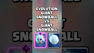 Evolution Giant Snowball VS Giant Snowball ❄️ clashroyale shorts CozyClashmas [upl. by Zevahc]