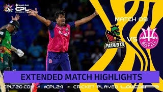 Extended Highlights  St Kitts and Nevis Patriots vs Barbados Royals  CPL 2024 [upl. by Ardnoid]