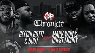 Geechi Gotti amp BDOT vs Marv Won amp Quest Mcody  Chronicle Shots Fired Rap Battle [upl. by Anirdua27]