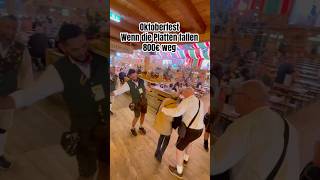 Oktoberfest wenn die Platten fallen 800€ weg cannstatterwasen oktoberfest kellner fail [upl. by Savadove]