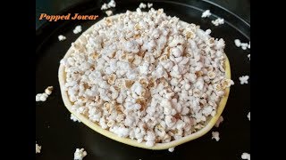 Jowar pops  Popped sorghumJowar Jola da aralu recipe [upl. by Florri]