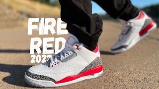 The Most IMPORTANT Detail Jordan 3 Fire Red Review amp On Foot [upl. by Elvah]