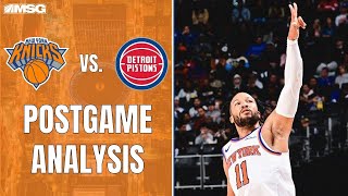 Knicks Have Full Team Effort In Commanding Win Over Pistons  New York Knicks [upl. by Ennobe998]