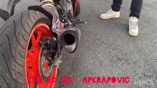 Aprilia sx 125 arrow vs ktm rc 125 akrapovic vs yamaha mt 125 gpr sound battle [upl. by Esther]